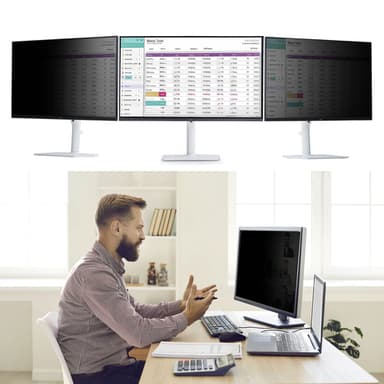 StarTech.com Magnetic Monitor Privacy Screen for 34" 21:9 Ultrawide Display, Removable Filter, Anti-Glare/Glossy, Blue Light Reducing Screen Protector, TAA view 3