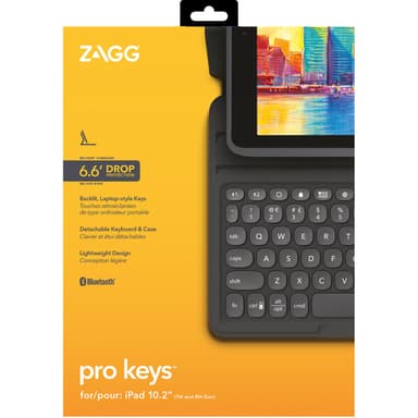 ZAGG Pro Keys Apple iPad 10.2 Black/Grey UK view 8