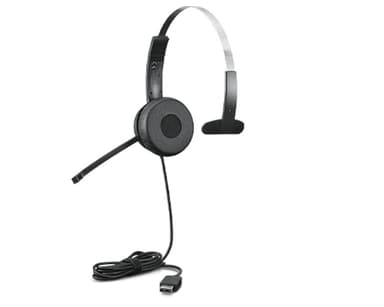 Lenovo 100 Mono Headset Wired Head-band Office/Call center USB Type-A Black view 1