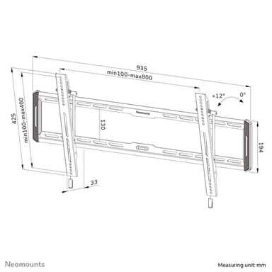 Neomounts WL35-550BL18 TV mount wall 43-86" - tiltable - easy install view 20