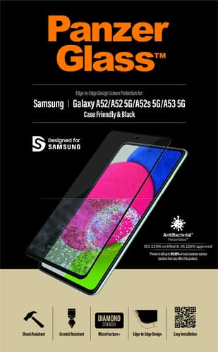 PanzerGlass ® Screen Protector Samsung Galaxy A52 | A52 5G | A52s 5G | A53 5G Clear screen protector 1 pc(s)