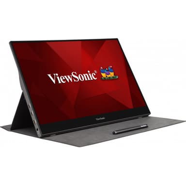 Viewsonic TD1655 computer monitor 39.6 cm (15.6") 1920 x 1080 pixels Full HD LED Touchscreen Multi-user Black, Silver view 1