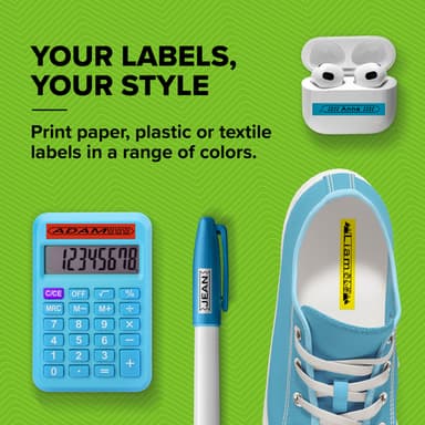 DYMO LetraTag 200B Bluetooth Label Maker | Compact Label Printer | Connects Through Bluetooth Wireless Technology to iOS and Android | Includes 1 White Paper Label Tape | Black view 7