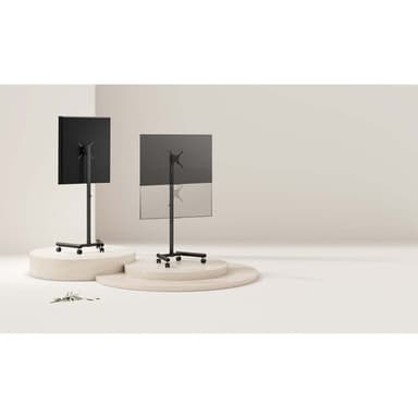 Manhattan Trolley Mount Stand for TV & Monitors, For screens: 13" to 42", VESA compatibility: all between 75X75 to 200x200mm - check the dimensions of the four mounting holes on back of screen to ensure it fits, Max 20kg, Height-adjustable to six levels, Bracket view 6