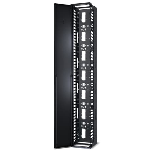 APC Performance, Vertical Cable Manager for 2 & 4 Post Racks, 84"H x 12"W, Single-Sided with Door