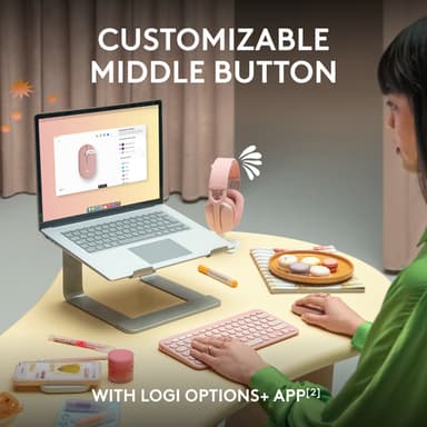 Logitech Pebble 2 M350s mouse Travel Ambidextrous RF Wireless + Bluetooth Optical 4000 DPI view 13