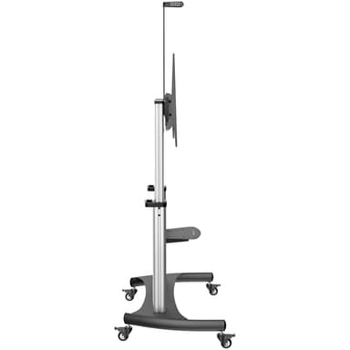 StarTech.com Mobile TV Stand - Heavy Duty TV Cart for 60-100" Display (100kg/220lb) - Height Adjustable Rolling Flat Screen Floor Standing on Wheels - Universal Television Mount w/Shelves view 5