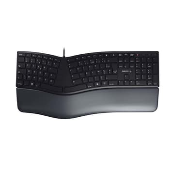 CHERRY KC 4500 ERGO keyboard Universal USB AZERTY French Black view 1
