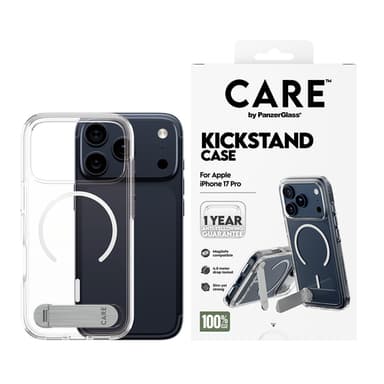 PanzerGlass CARE™ by ® Kickstand Case Transparent w. MagSafe iPhone 17 Pro view 2