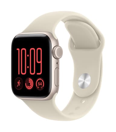 Apple Watch SE (3nd generation) SE 3 GPS + Cellular 40mm Starlight Aluminium Case with Sand Sport Band - S/M view 1