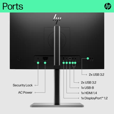 HP E-Series E22 G5 FHD Monitor view 3