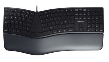 CHERRY KC 4500 ERGO Corded Ergonomic Keyboard, Black, USB (QWERTY - UK) view 1