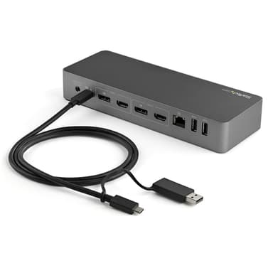 StarTech.com 3ft (1m) USB-C Cable with USB-A Adapter Dongle - Hybrid 2-in-1 USB C Cable w/ USB-A - USB-C to USB-C (10Gbps/100W PD), USB-A to USB-C (5Gbps) - Ideal for Hybrid Docking Station view 3