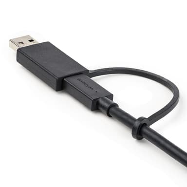 StarTech.com 3ft (1m) USB-C Cable with USB-A Adapter Dongle - Hybrid 2-in-1 USB C Cable w/ USB-A - USB-C to USB-C (10Gbps/100W PD), USB-A to USB-C (5Gbps) - Ideal for Hybrid Docking Station view 7