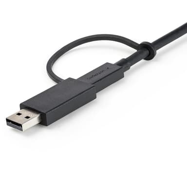 StarTech.com 3ft (1m) USB-C Cable with USB-A Adapter Dongle - Hybrid 2-in-1 USB C Cable w/ USB-A - USB-C to USB-C (10Gbps/100W PD), USB-A to USB-C (5Gbps) - Ideal for Hybrid Docking Station view 8