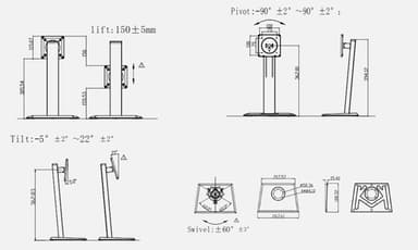Hannspree 80-04000014G000 monitor mount / stand 71.1 cm (28") Desk view 7