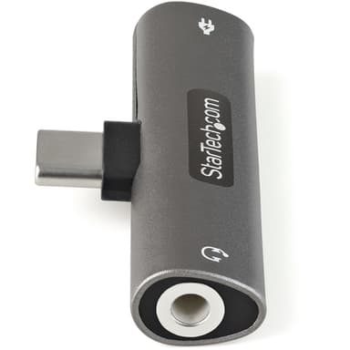 StarTech.com USB C Audio & Charge Adapter - USB-C Audio Adapter w/ 3.5mm TRRS Headphone/Headset Jack and 60W USB Type-C Power Delivery Pass-through Charger - For USB-C Phone/Tablet/Laptop view 3