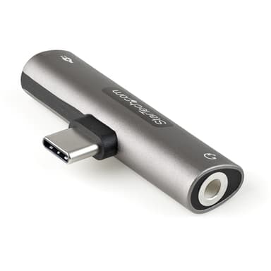 StarTech.com USB C Audio & Charge Adapter - USB-C Audio Adapter w/ 3.5mm TRRS Headphone/Headset Jack and 60W USB Type-C Power Delivery Pass-through Charger - For USB-C Phone/Tablet/Laptop view 5