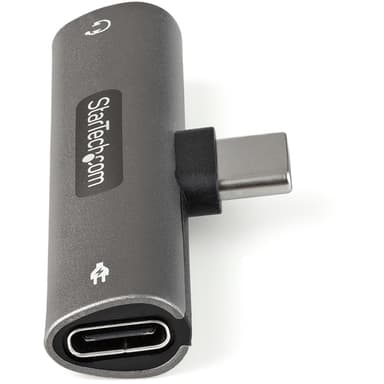 StarTech.com USB C Audio & Charge Adapter - USB-C Audio Adapter w/ 3.5mm TRRS Headphone/Headset Jack and 60W USB Type-C Power Delivery Pass-through Charger - For USB-C Phone/Tablet/Laptop view 4