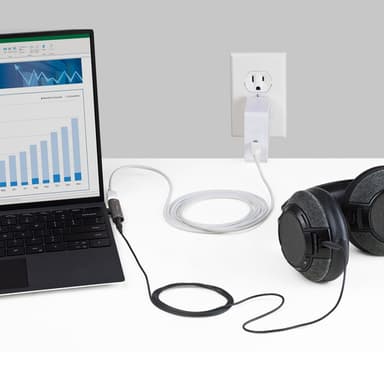 StarTech.com USB C Audio & Charge Adapter - USB-C Audio Adapter w/ 3.5mm TRRS Headphone/Headset Jack and 60W USB Type-C Power Delivery Pass-through Charger - For USB-C Phone/Tablet/Laptop view 8