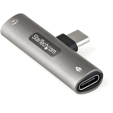 StarTech.com USB C Audio & Charge Adapter - USB-C Audio Adapter w/ 3.5mm TRRS Headphone/Headset Jack and 60W USB Type-C Power Delivery Pass-through Charger - For USB-C Phone/Tablet/Laptop view 1