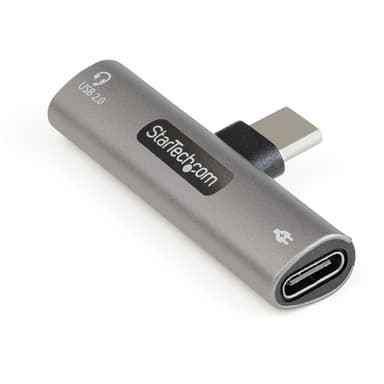 StarTech.com USB C Audio & Charge Adapter - USB-C Audio Adapter w/ USB-C Audio Headphone/Headset Port and 60W USB Type-C Power Delivery Pass-through Charger - For USB-C Phone/Tablet/Laptop view 1