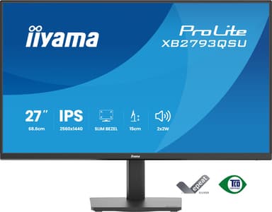iiyama ProLite XB2793QSU-B1 computer monitor 68.6 cm (27") 2560 x 1440 pixels Quad HD LED Black view 2