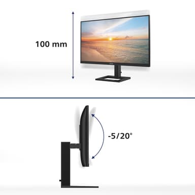 Philips 1000 series 27E1N1800AE/00 computer monitor 68.6 cm (27") 3840 x 2160 pixels 4K Ultra HD LED Black view 3