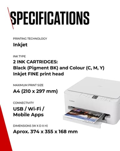 Canon PIXMA TS6550i Inkjet A4 1200 x 1200 DPI Wi-Fi view 6