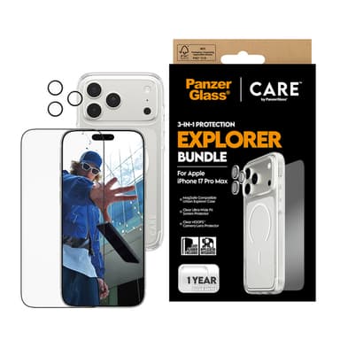 PanzerGlass ® | CARE by ® Flagship 3-in-1 Urban Explorer Bundle iPhone 17 Pro Max Clear screen protector Apple 1 pc(s) view 2