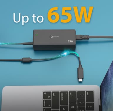 j5create JUP1265 65W PD USB-C® Power Adapter - EU view 4