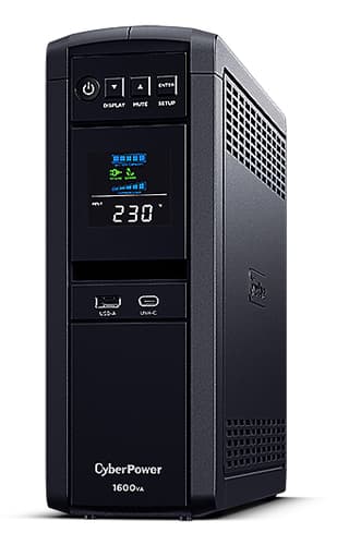 CyberPower CP1600EPFCLCD-UK uninterruptible power supply (UPS) Line-Interactive 1.6 kVA 1000 W 6 AC outlet(s) view 1