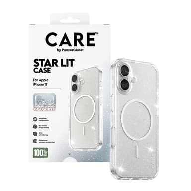 PanzerGlass CARE™ by ® Star Lit Case w. White MagSafe iPhone 17 view 5
