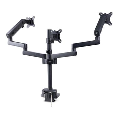 StarTech.com Desk Mount Triple Monitor Arm For Up To Three 27in Screens, VESA 75x75/100x100, Tool-Less Arm Adjustments, C-Clamp/Grommet Mount, Mechanical Spring Arm view 2