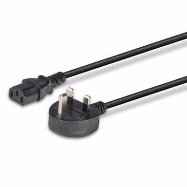 Lindy 10m UK 3 Pin Plug to IEC C13 Mains Power Cable, Black view 5