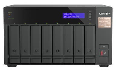 QNAP QVP-85B NAS/storage server Tower Intel® Core™ i5 32 GB DDR4 0 TB QVR Pro Black view 1