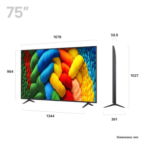 LG 75NANO80A6B.AEK TV 190.5 cm (75") 4K Ultra HD Smart TV Wi-Fi Blue