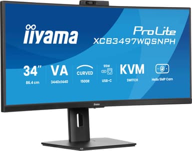 iiyama ProLite XCB3497WQSNPH-B1 computer monitor 86.4 cm (34") 3440 x 1440 pixels UltraWide Quad HD LED Black view 4