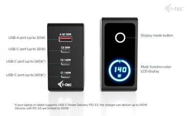 i-tec 140W Intelligent Multiport USB Charger view 4