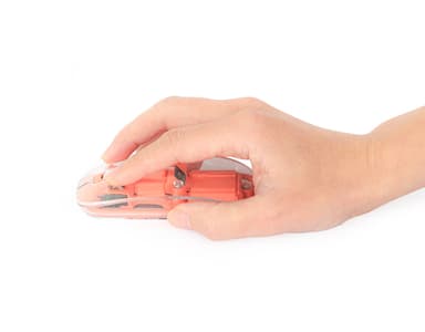 Manhattan Transparent Rechargeable Wireless Mouse, Clear/Orange, Adjustable 800/1200/1600dpi, With RGB LED light, 2.4Ghz (effective range up to 10m), USB, Optical, Ambidextrous, Four Button with Scroll Wheel, Slim Design, USB-A micro receiver, Lithium Ion battery view 7