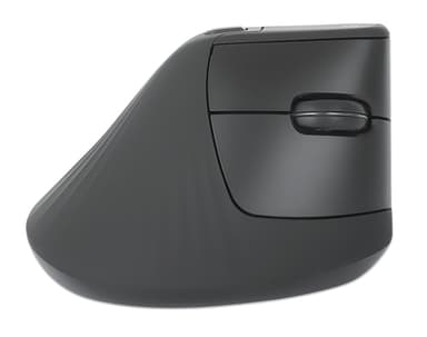 Manhattan Ergonomic Vertical Wireless Mouse (Right Handed), Black, Adjustable 800/1200/1600dpi, 2.4Ghz (effective range up to 10m), Six Button with Scroll Wheel, Nano USB-A receiver, AA battery (included), Three Year Warranty view 11