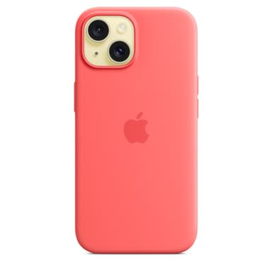 Apple iPhone 15 Silicone Case with MagSafe - Guava view 3