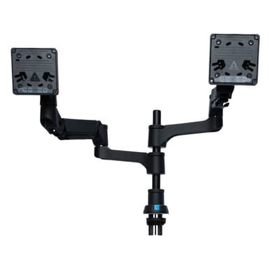 R-Go Tools Monitor arm R-Go Caparo Dual, for two monitors, adjustable with gas spring, 3-9 kg load capacity, 100% circular, black view 4