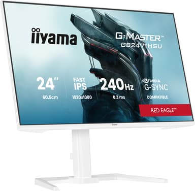 iiyama G-MASTER GB2471HSU-W1 computer monitor 60.5 cm (23.8") 1920 x 1080 pixels Full HD LED White view 9