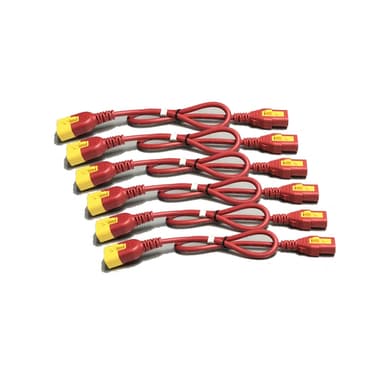 APC Power Cord Kit (6 ea), Locking, C13 TO C14, 0.6m, Red view 3