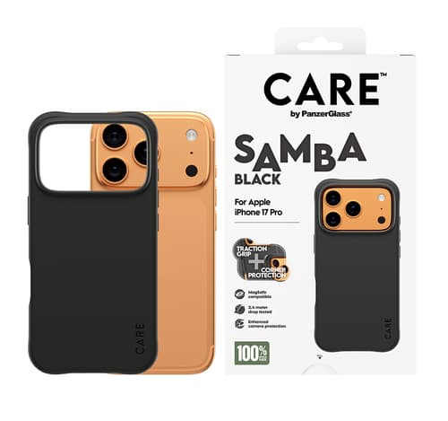 PanzerGlass CARE™ by ® Samba Case Black w. MagSafe iPhone 17 Pro