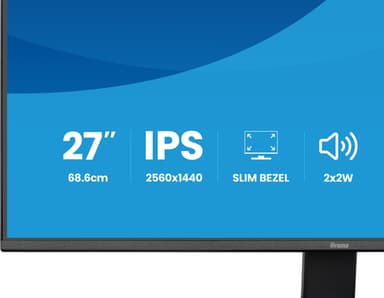 iiyama ProLite X2791QS-B1 computer monitor 68.6 cm (27") 2560 x 1440 pixels Quad HD LED Black view 12