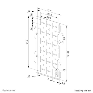 Neomounts AWL05-750BL AV hardware rack - universal view 8