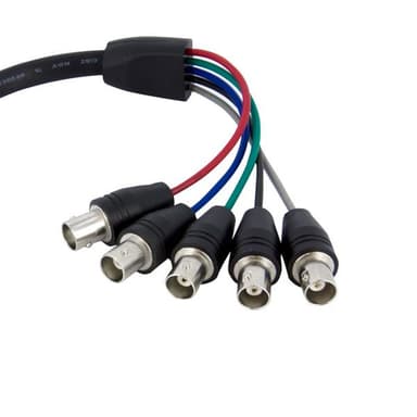 StarTech.com 1 ft Coax HD15 VGA to 5 BNC RGBHV Monitor Cable - M/F view 2