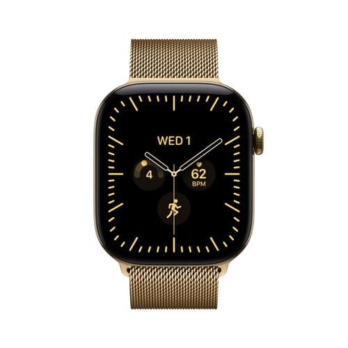Apple Watch Series 12 GPS + Cellular 42mm Radiant Gold Titanium Case with Radiant Gold Milanese Loop